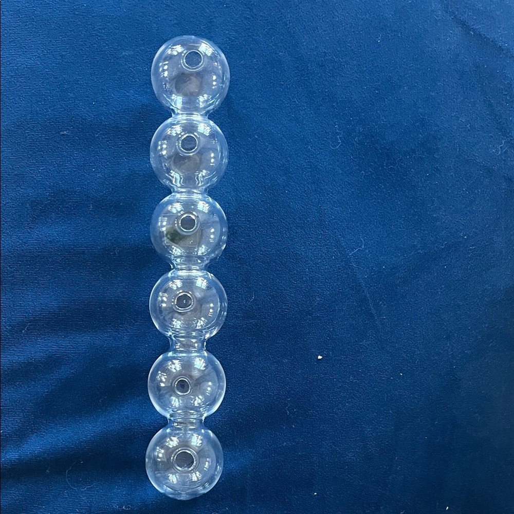 NWT Chive Clear Glass 6 Bubble Vase